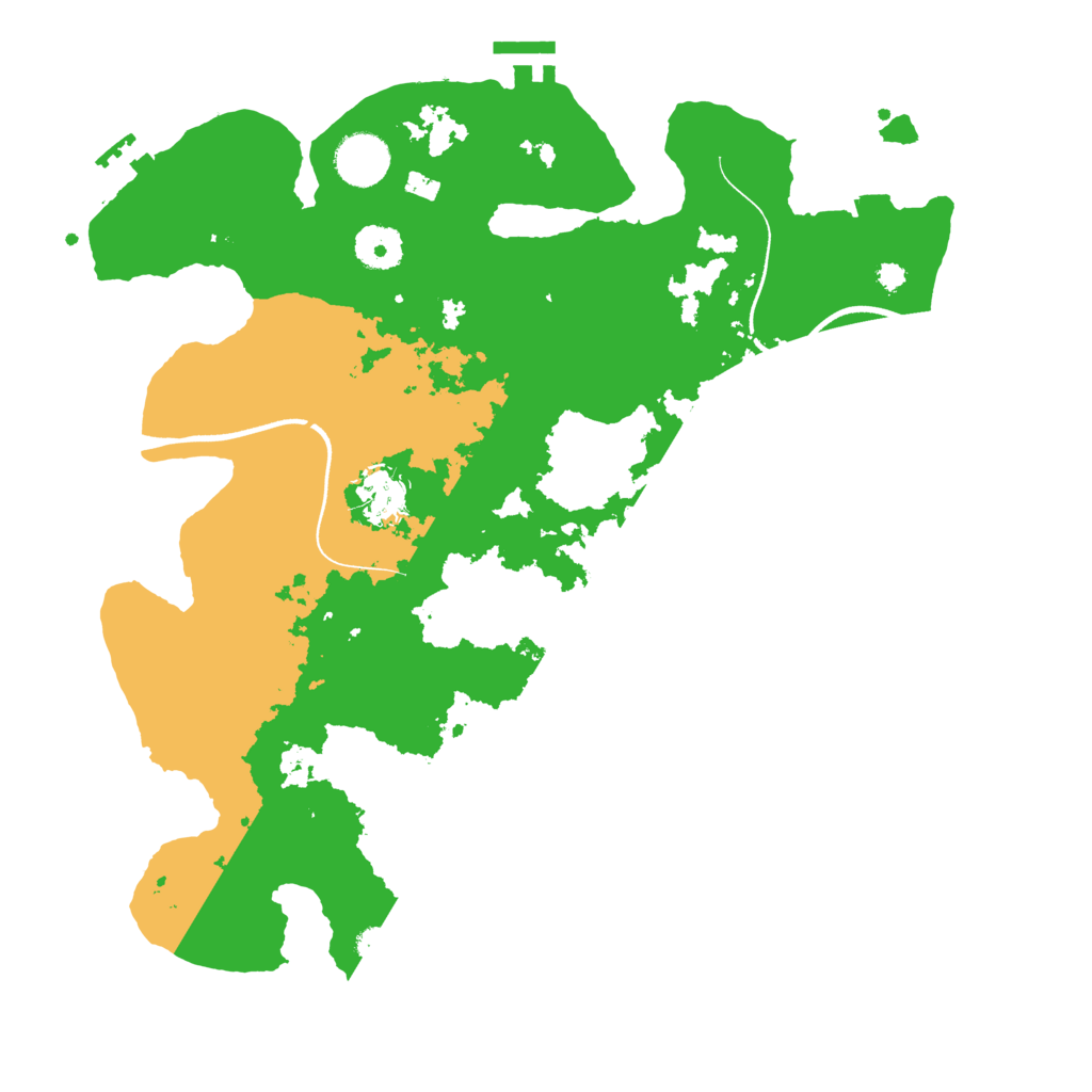 Biome Rust Map: Procedural Map, Size: 3550, Seed: 486804