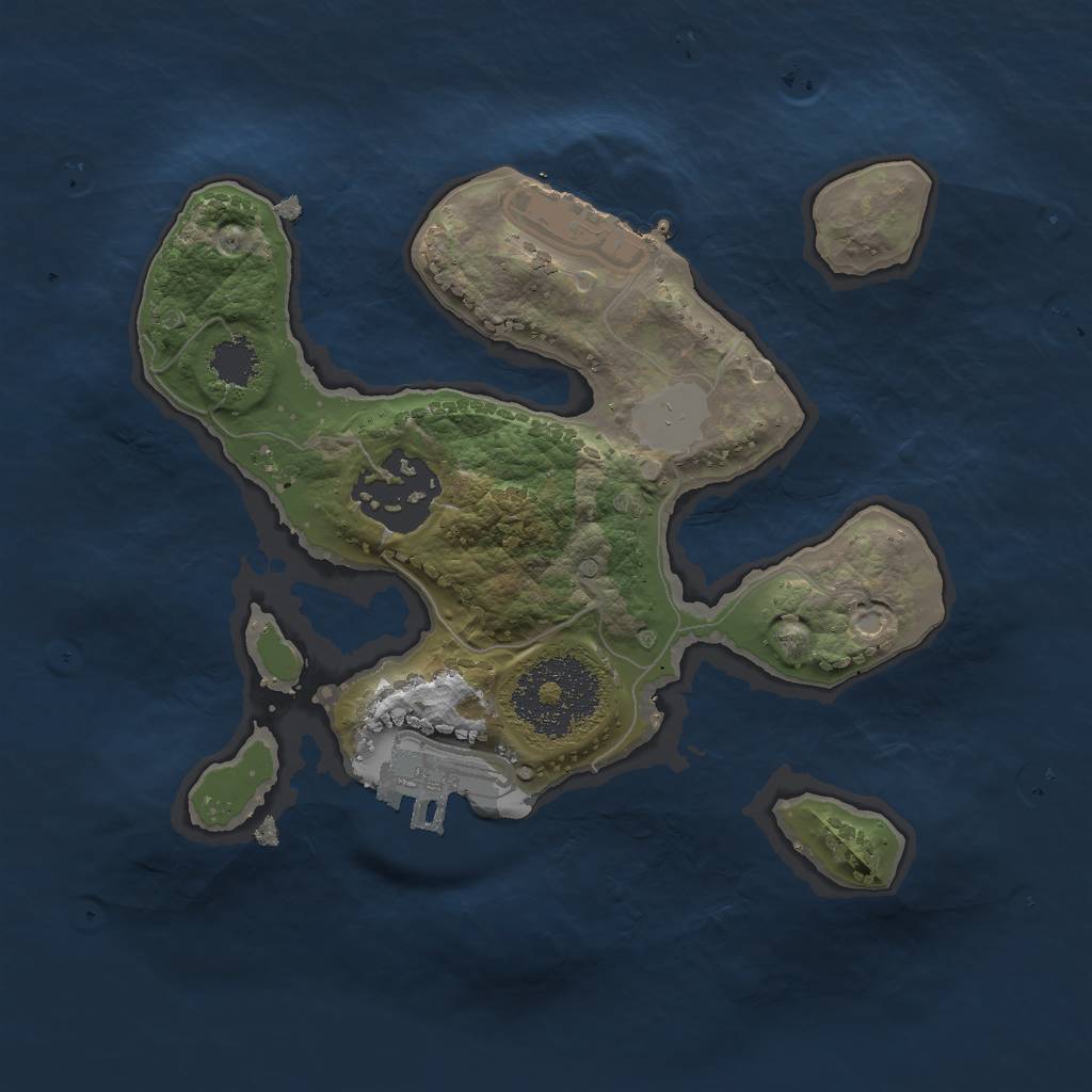 Rust Map: Procedural Map, Size: 2000, Seed: 643488362, 8 Monuments