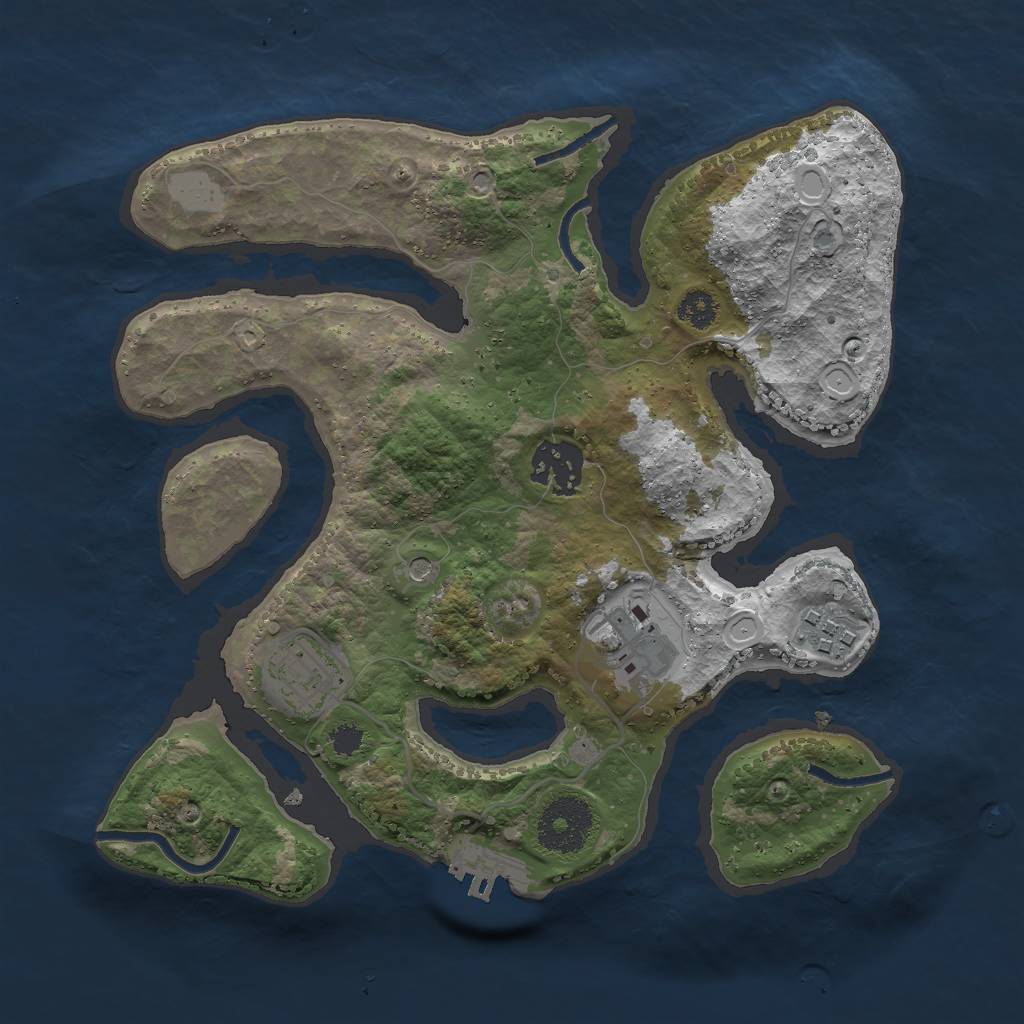 Rust Map: Procedural Map, Size: 2800, Seed: 887, 11 Monuments