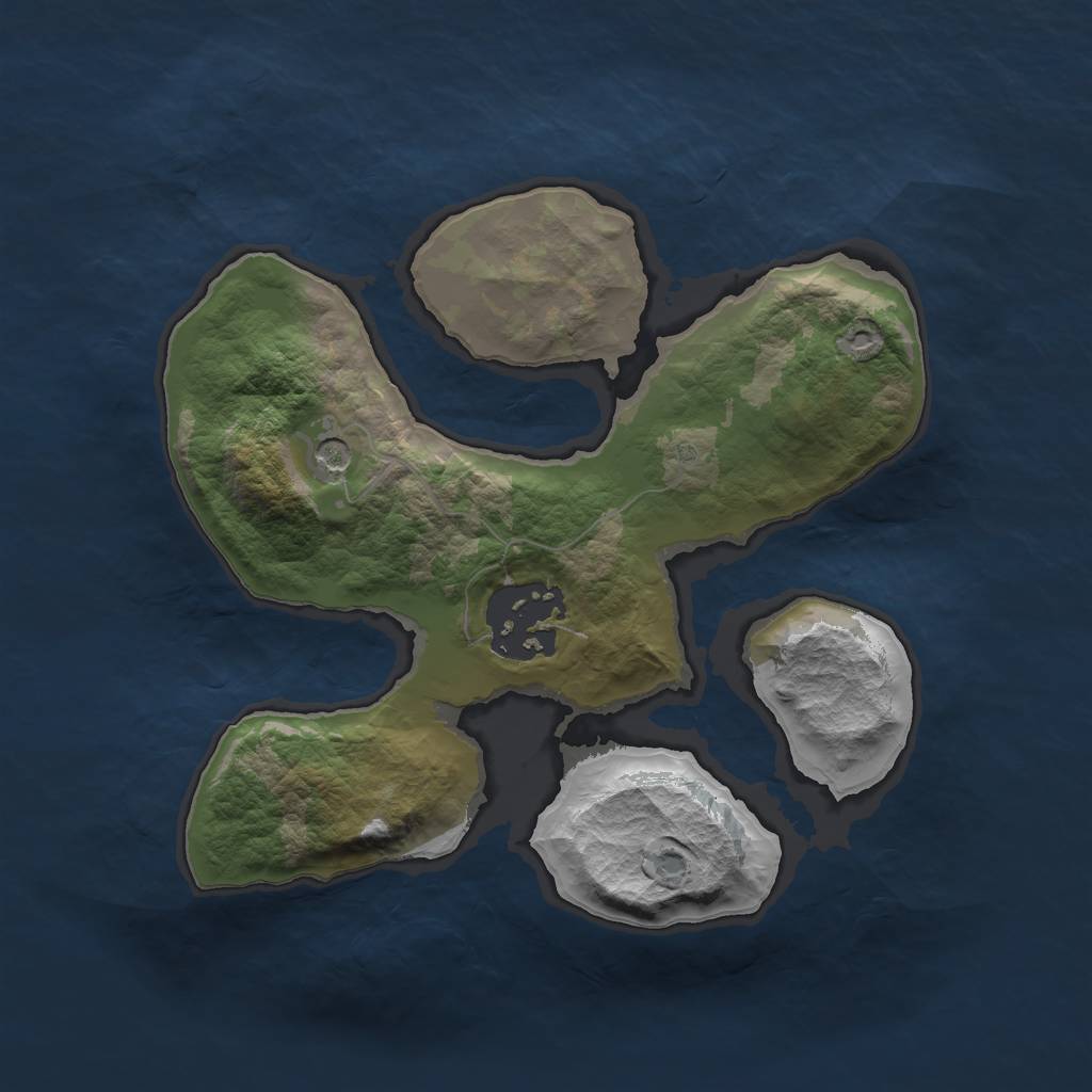Rust Map: Barren, Size: 2000, Seed: 234252, 4 Monuments