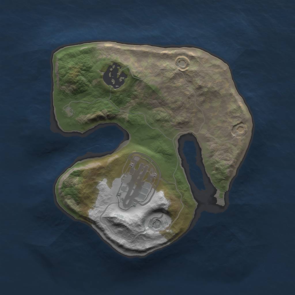 Rust Map: Barren, Size: 1875, Seed: 829899402, 5 Monuments