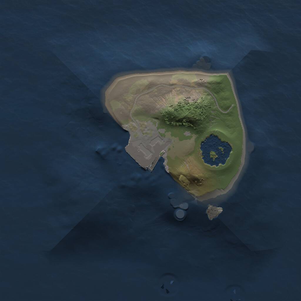 Rust Map: Procedural Map, Size: 1000, Seed: 340121556, 1 Monuments