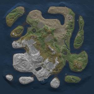 Thumbnail Rust Map: Procedural Map, Size: 3500, Seed: 65425160, 16 Monuments