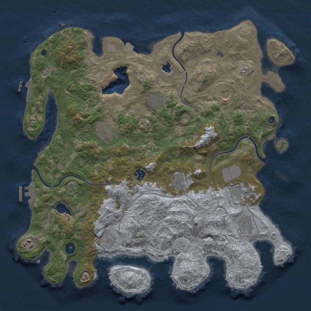 Rust Map: Procedural Map, Size: 4250, Seed: 802020540, 16 Monuments