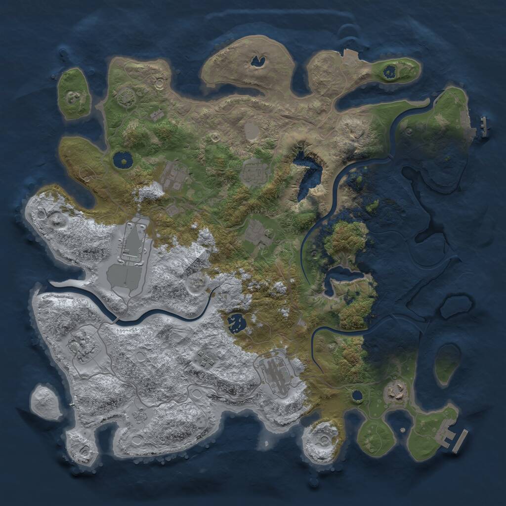 Rust Map: Procedural Map, Size: 4000, Seed: 943794055, 15 Monuments