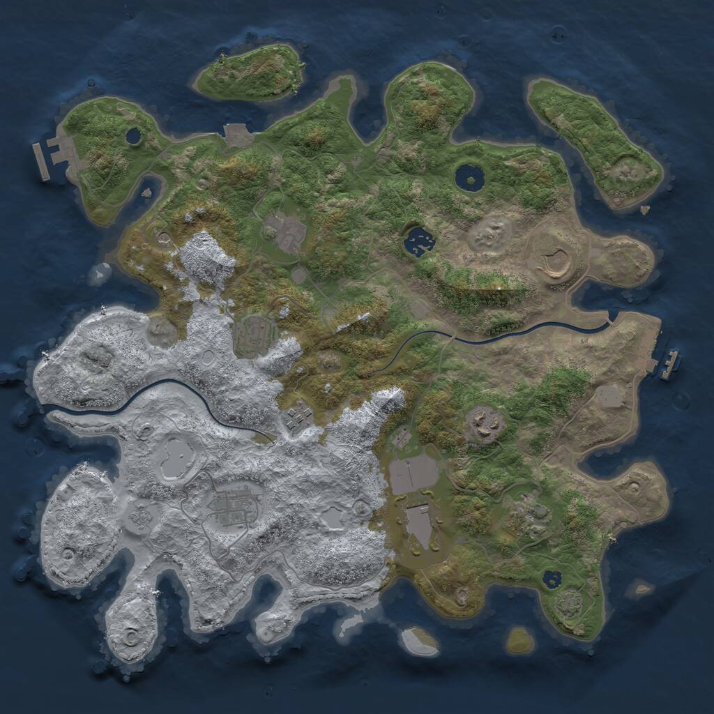 Rust Map: Procedural Map, Size: 3750, Seed: 212495, 15 Monuments