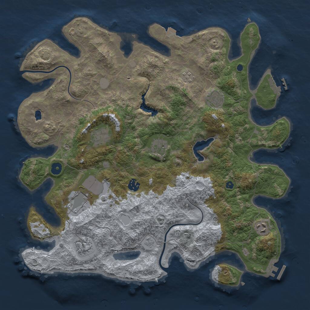 Rust Map: Procedural Map, Size: 4000, Seed: 202714896, 14 Monuments
