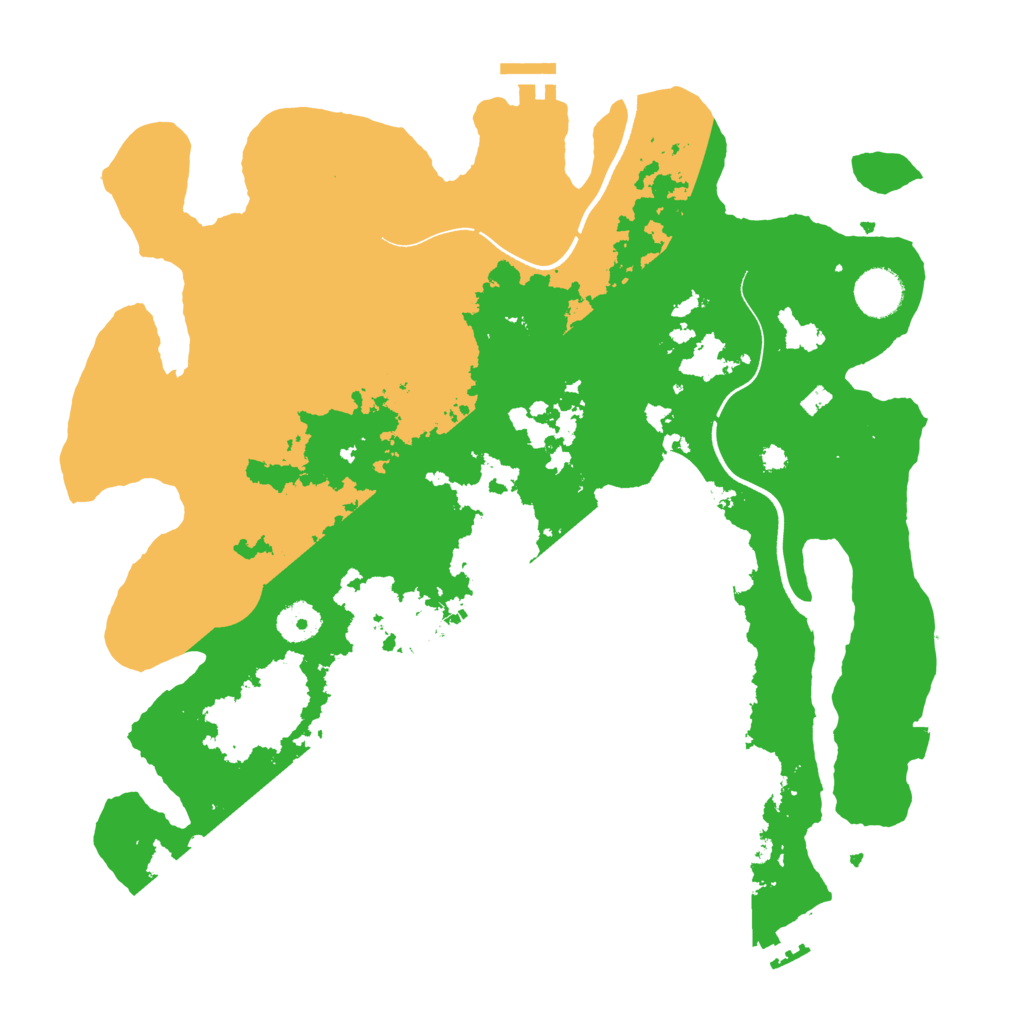 Biome Rust Map: Procedural Map, Size: 3700, Seed: 395632679