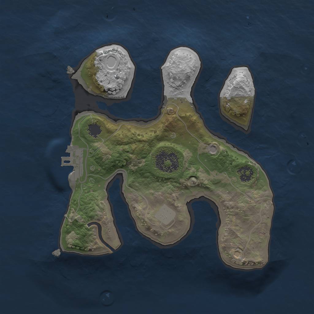 Rust Map: Procedural Map, Size: 2000, Seed: 42678604, 6 Monuments