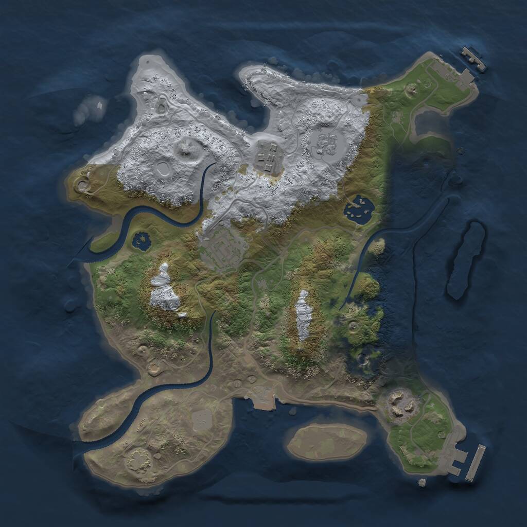 Rust Map: Procedural Map, Size: 2800, Seed: 15, 10 Monuments