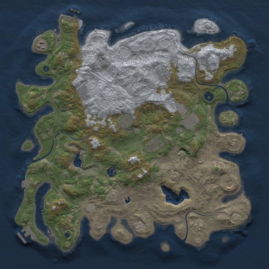 Rust Map: Procedural Map, Size: 4250, Seed: 1398117944, 15 Monuments
