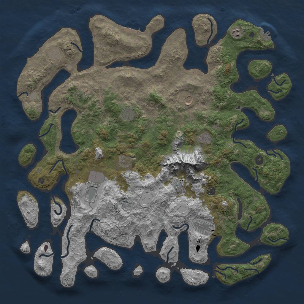 Rust Map: Procedural Map, Size: 5000, Seed: 20211216, 19 Monuments