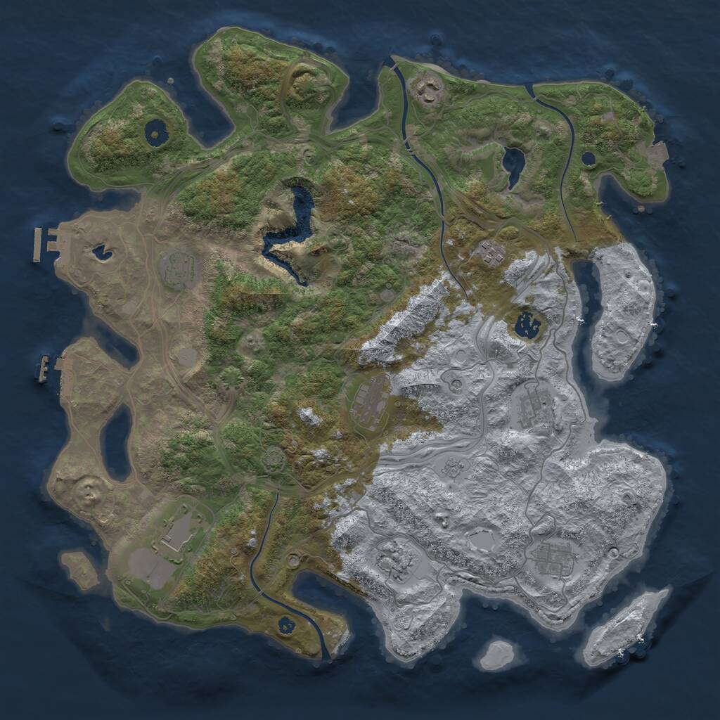 Rust Map: Procedural Map, Size: 4250, Seed: 507402260, 15 Monuments