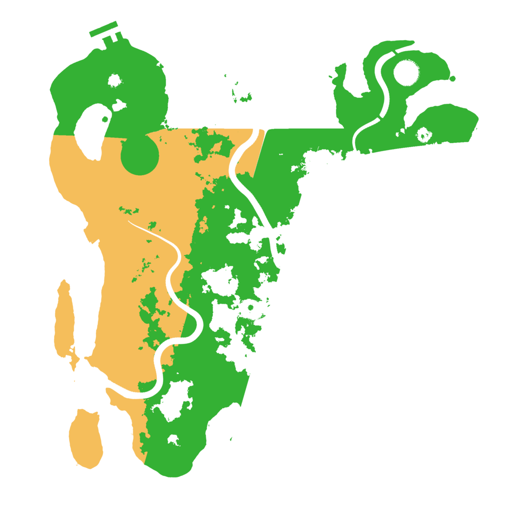Biome Rust Map: Procedural Map, Size: 3550, Seed: 30385
