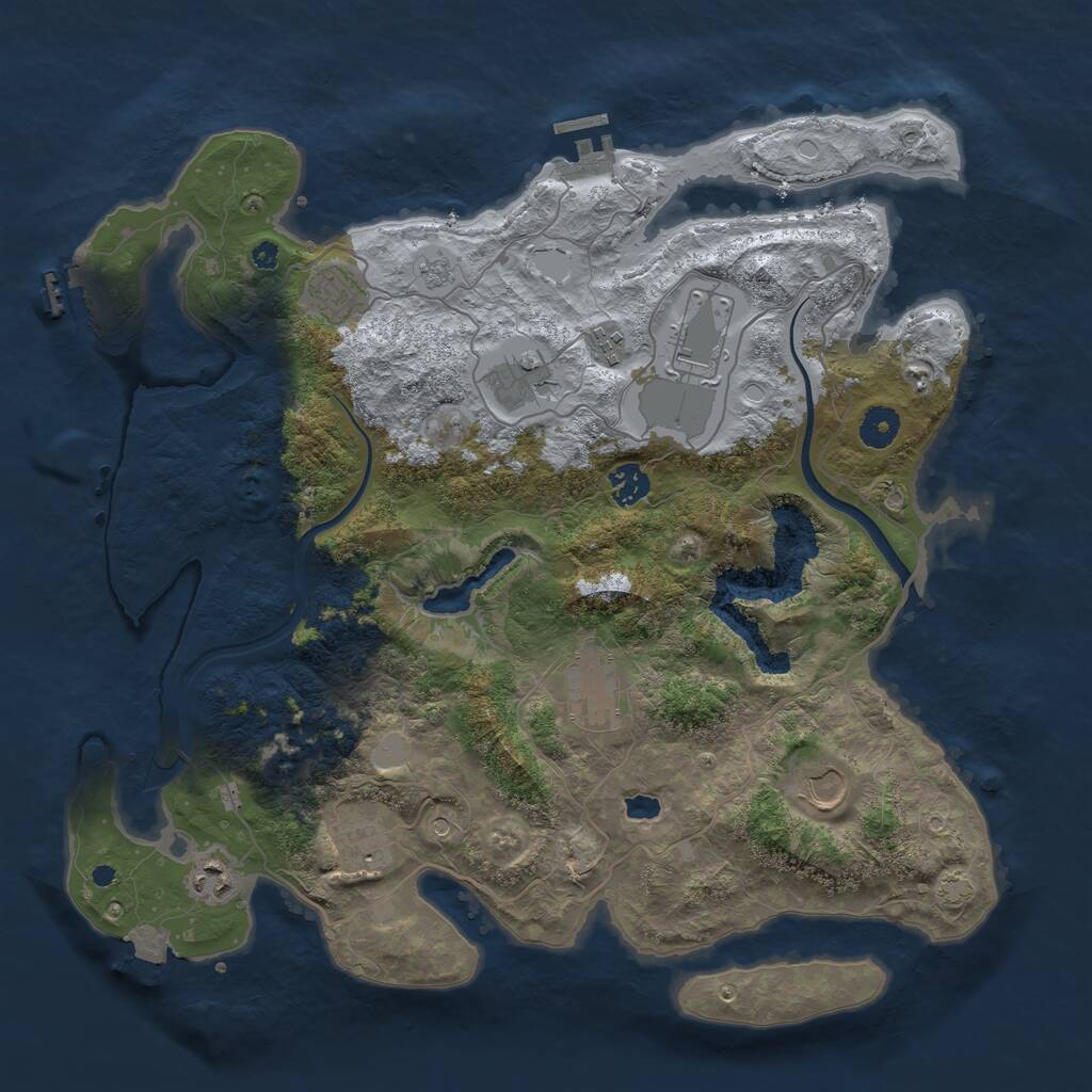 Rust Map: Procedural Map, Size: 4000, Seed: 939769, 15 Monuments