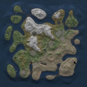 Thumbnail Rust Map: Procedural Map, Size: 3500, Seed: 344253534, 13 Monuments