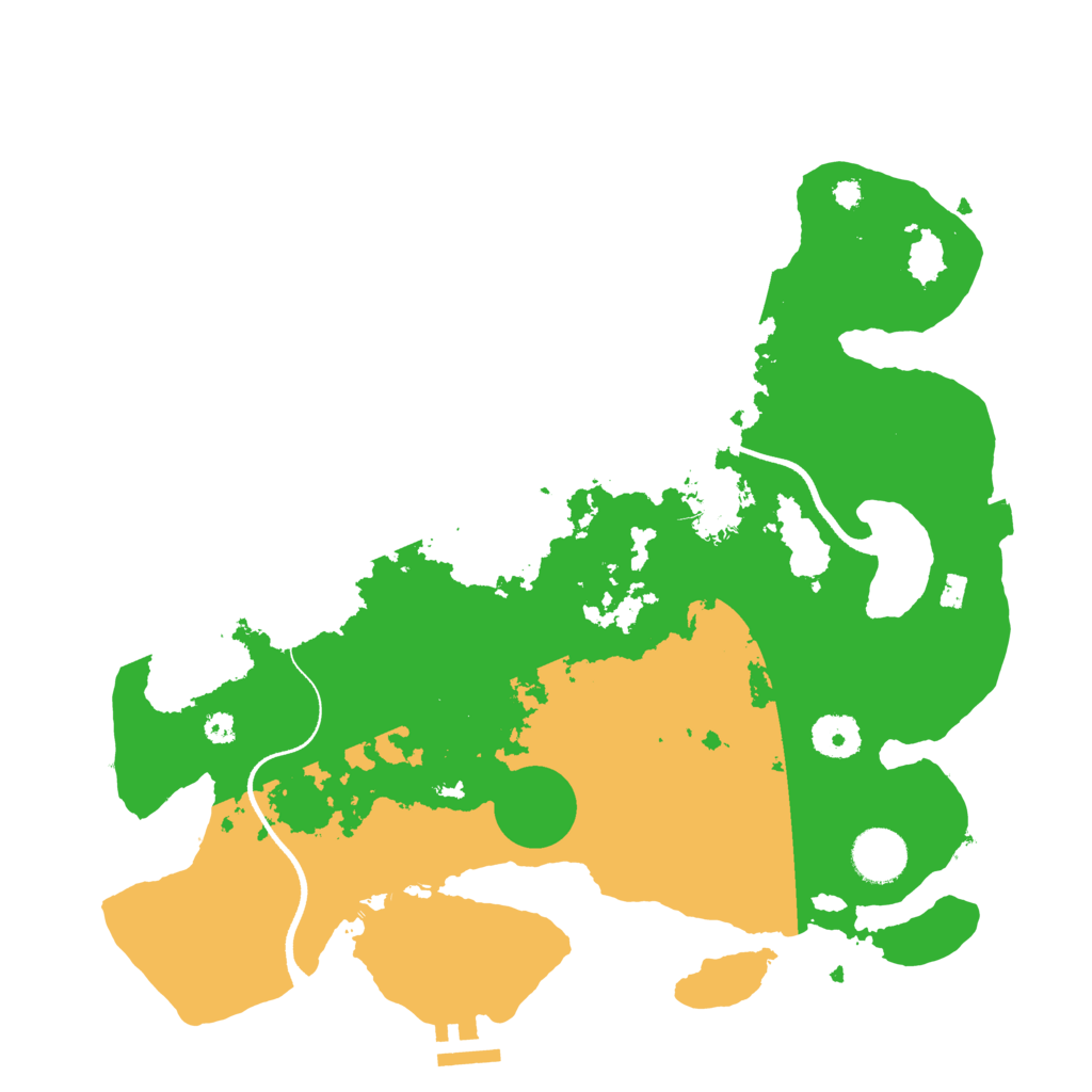 Biome Rust Map: Procedural Map, Size: 3500, Seed: 391115127