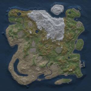 Thumbnail Rust Map: Procedural Map, Size: 3800, Seed: 778289632, 16 Monuments