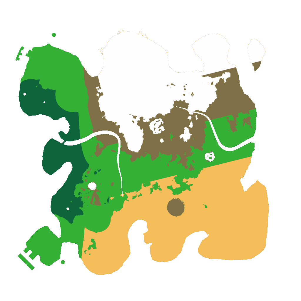 Biome Rust Map: Procedural Map, Size: 3000, Seed: 1