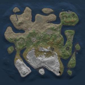 Thumbnail Rust Map: Procedural Map, Size: 3500, Seed: 626056880, 17 Monuments