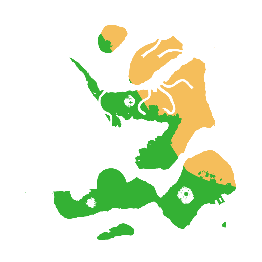 Biome Rust Map: Procedural Map, Size: 2500, Seed: 732056269