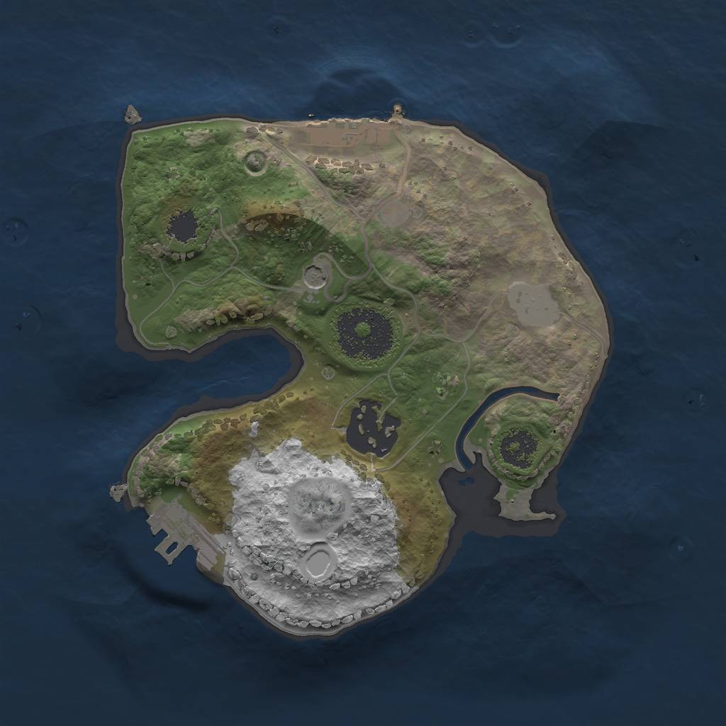 Rust Map: Procedural Map, Size: 2000, Seed: 829899402, 9 Monuments