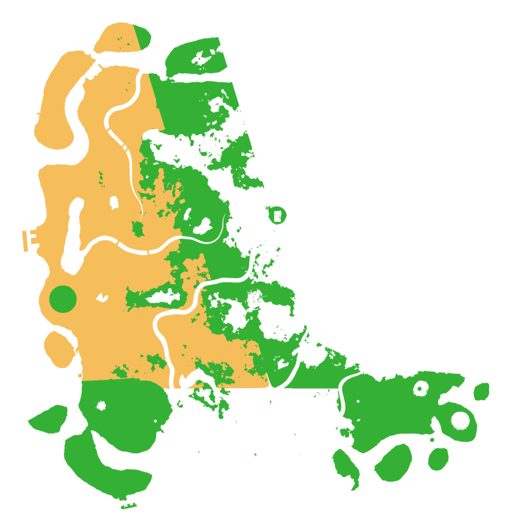 Biome Rust Map: Procedural Map, Size: 5000, Seed: 92543