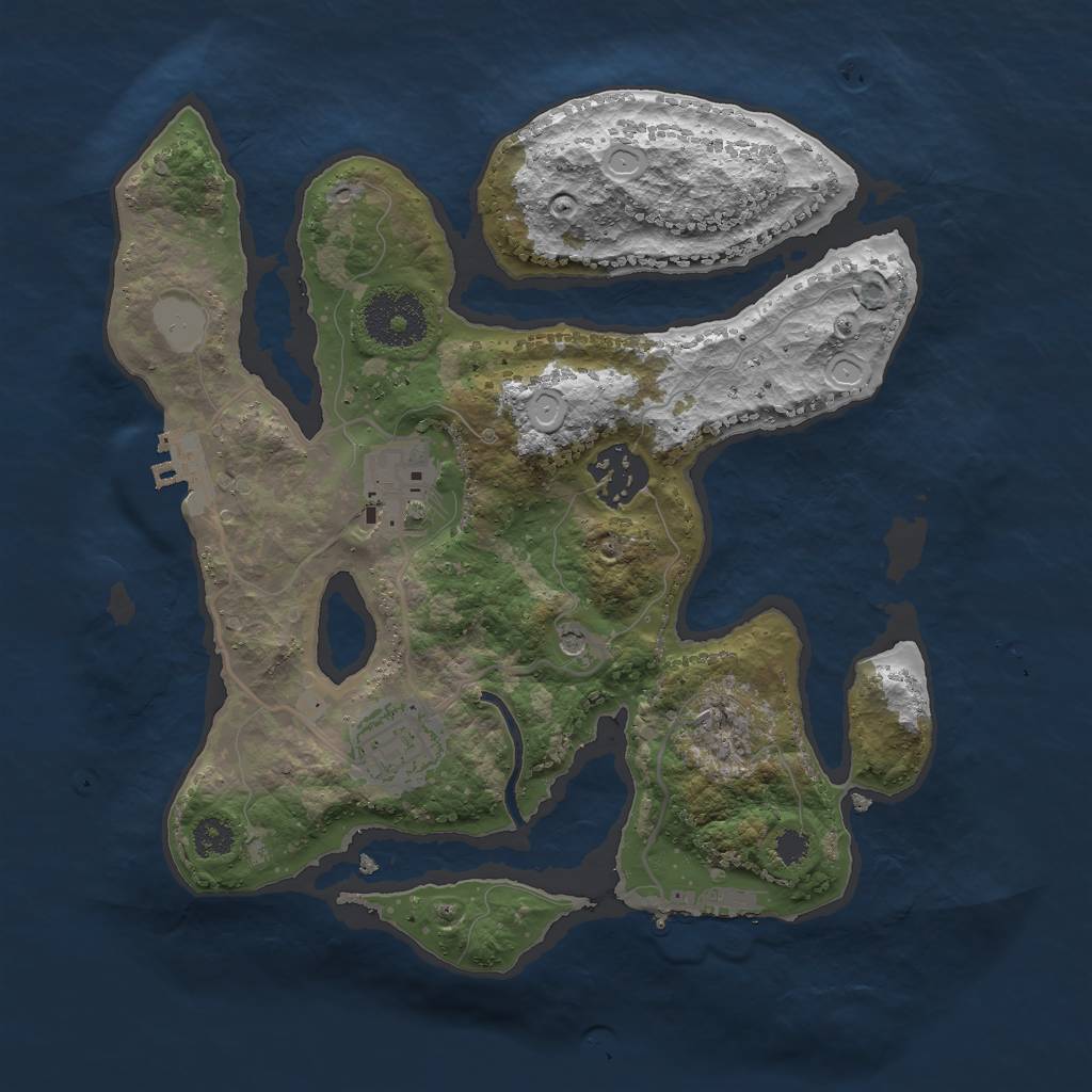 Rust Map: Procedural Map, Size: 2754, Seed: 2769, 11 Monuments