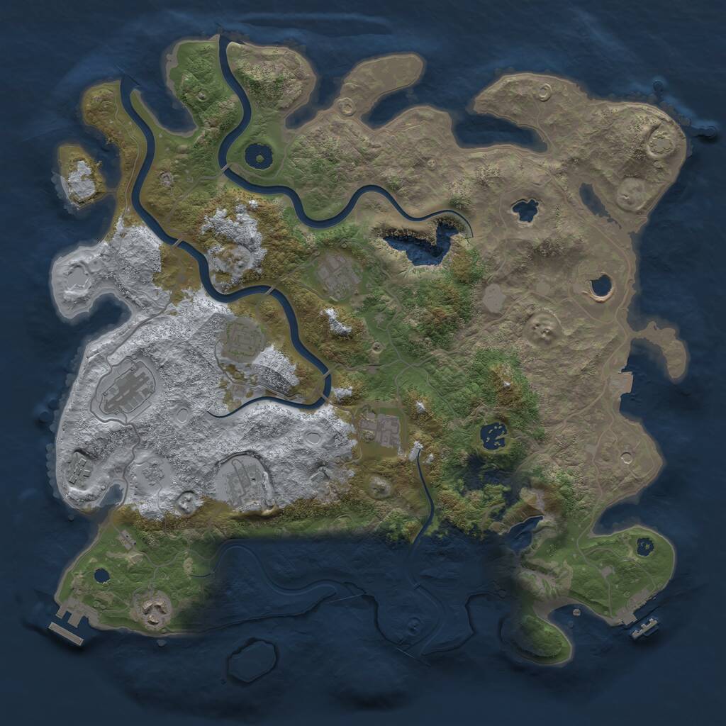 Rust Map: Procedural Map, Size: 4000, Seed: 1592776948, 15 Monuments