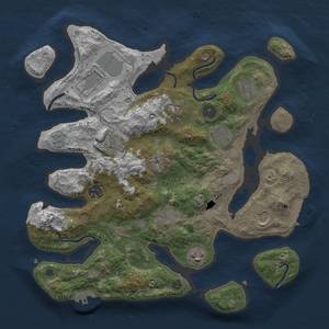 Thumbnail Rust Map: Procedural Map, Size: 3500, Seed: 624207323, 18 Monuments