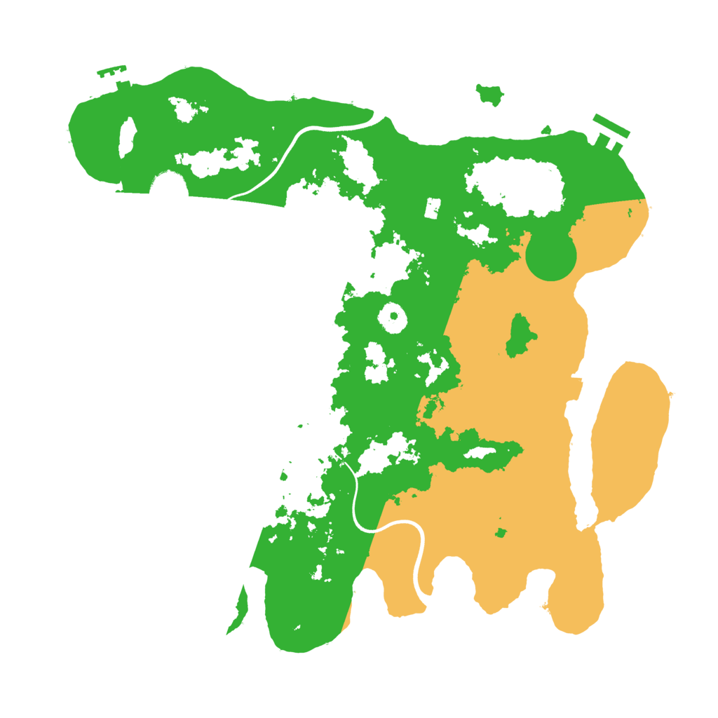 Biome Rust Map: Procedural Map, Size: 3700, Seed: 999978398