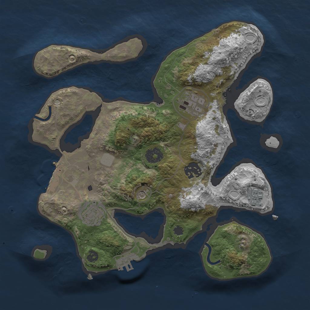 Rust Map: Procedural Map, Size: 2800, Seed: 29, 12 Monuments