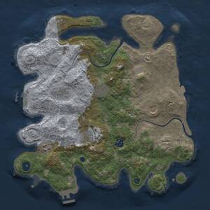 Thumbnail Rust Map: Procedural Map, Size: 3500, Seed: 1528343744, 12 Monuments