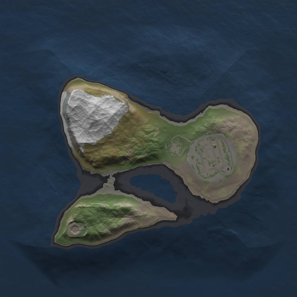 Rust Map: Barren, Size: 1500, Seed: 8008135, 3 Monuments