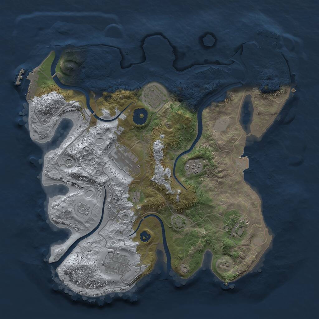 Rust Map: Procedural Map, Size: 3000, Seed: 95, 11 Monuments
