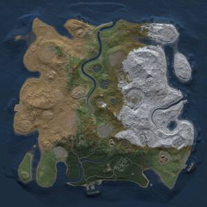 Thumbnail Rust Map: Procedural Map, Size: 3500, Seed: 304882911, 18 Monuments