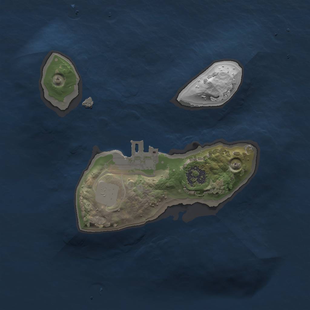 Rust Map: Procedural Map, Size: 1500, Seed: 98652, 5 Monuments
