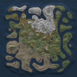 Thumbnail Rust Map: Procedural Map, Size: 4500, Seed: 33825, 18 Monuments