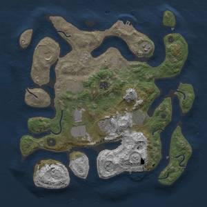 Thumbnail Rust Map: Procedural Map, Size: 3500, Seed: 3486526, 16 Monuments