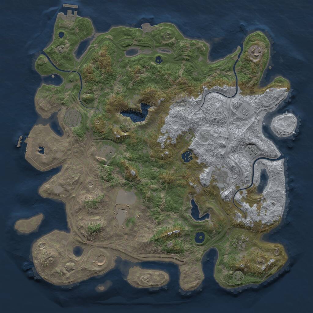 Rust Map: Procedural Map, Size: 4285, Seed: 1337, 15 Monuments