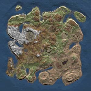 Thumbnail Rust Map: Procedural Map, Size: 3500, Seed: 1248, 15 Monuments