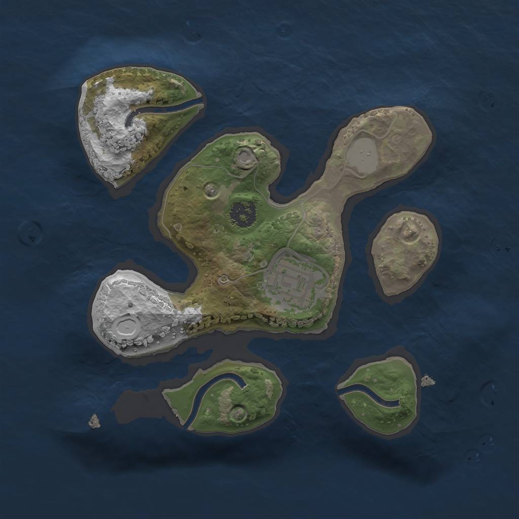 Rust Map: Procedural Map, Size: 2000, Seed: 1525372041, 6 Monuments