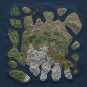 Thumbnail Rust Map: Procedural Map, Size: 4000, Seed: 2304465, 17 Monuments