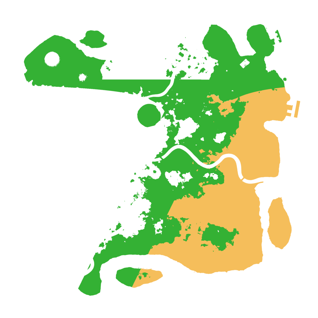 Biome Rust Map: Procedural Map, Size: 3800, Seed: 25000