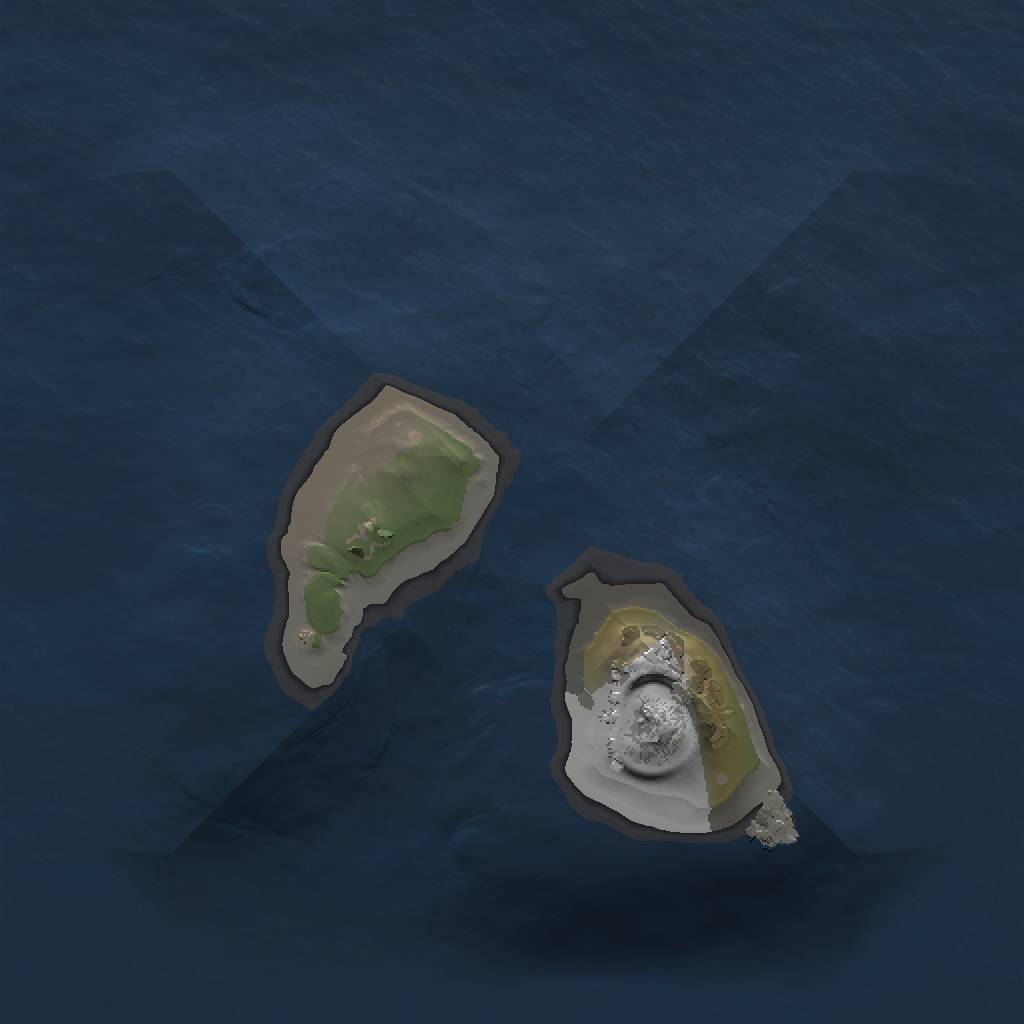 Rust Map: Procedural Map, Size: 1000, Seed: 198734, 3 Monuments