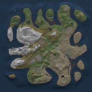 Thumbnail Rust Map: Procedural Map, Size: 3750, Seed: 1846506704, 19 Monuments