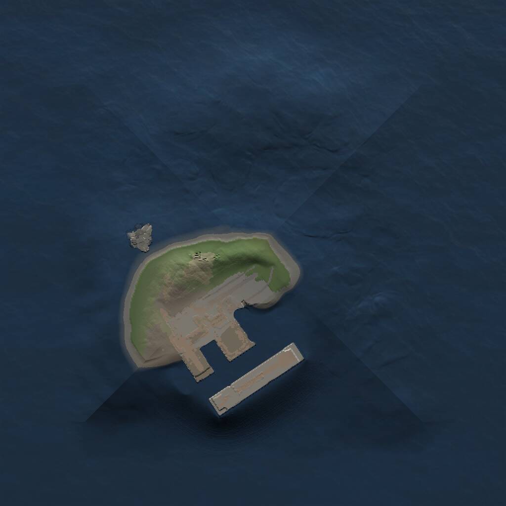 Rust Map: Procedural Map, Size: 1000, Seed: 15478, 2 Monuments