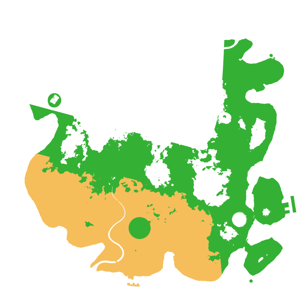 Biome Rust Map: Procedural Map, Size: 3700, Seed: 91151