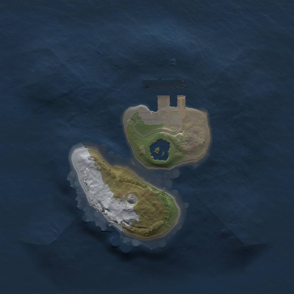 Rust Map: Procedural Map, Size: 1400, Seed: 28068, 2 Monuments