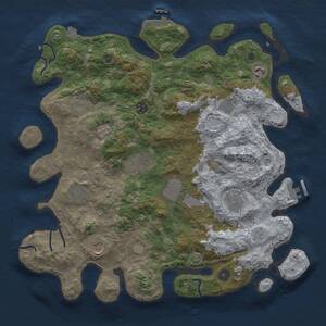 Thumbnail Rust Map: Procedural Map, Size: 4000, Seed: 654, 16 Monuments
